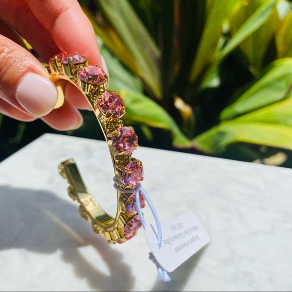 Sorrelli Riveting Romance Cuff Bracelet in pink and gold NWT - Picture 9 of 17